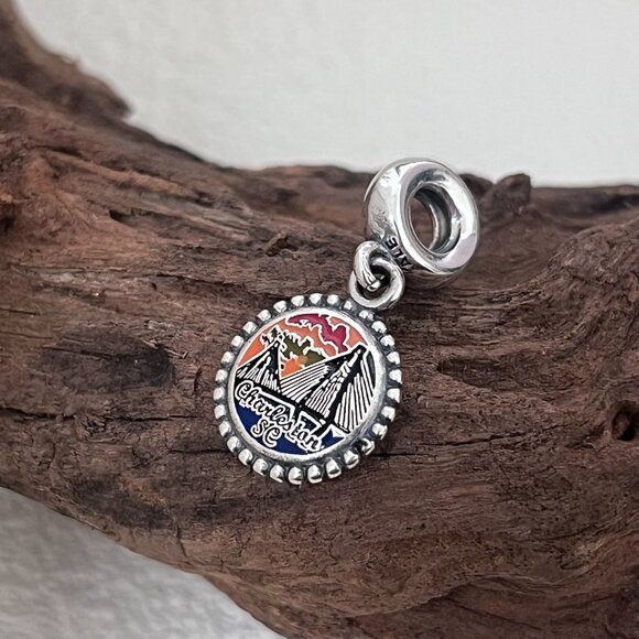 Pandora Charleston SC Travel S925 Silver Dangle Charm - Picture 1 of 4